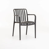 MAJORCA CHAIR W/ARMS - DARK GREY