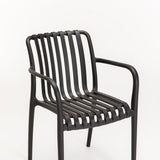 MAJORCA CHAIR W/ARMS - BLACK