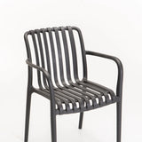 MAJORCA CHAIR W/ARMS - DARK GREY