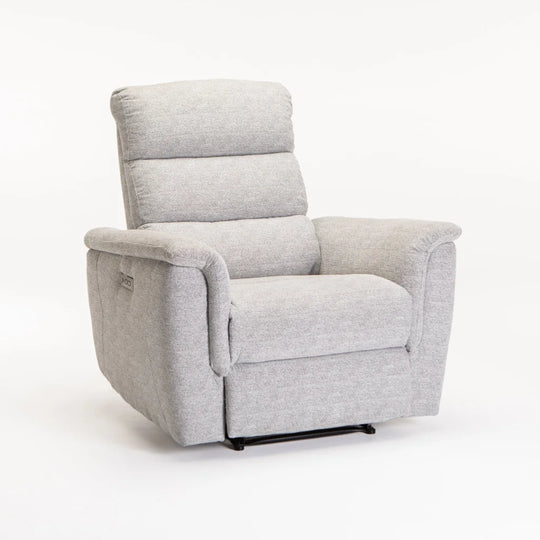 MARCO FABRIC ELECTRIC POWER ARMCHAIR RECLINER-GREY