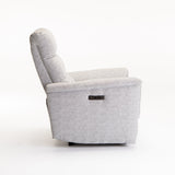 MARCO FABRIC ELECTRIC POWER ARMCHAIR RECLINER-GREY