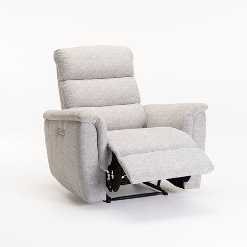 MARCO FABRIC ELECTRIC POWER ARMCHAIR RECLINER-GREY