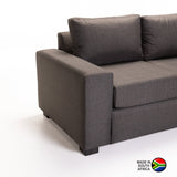 MATEO FABRIC 2 SEATER - DARK GREY