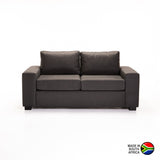 MATEO FABRIC 2 SEATER - DARK GREY