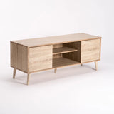 MAYA 120cm 2 DOOR TV/PLASMA UNIT - LIGHT OAK