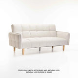 MAZ  FABRIC SLEEPER COUCH - OATMEAL (2 LEG OPTION)