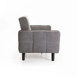 MAZ FABRIC SLEEPER COUCH - GREY (2 LEG OPTIONS)