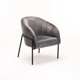 MIKO VELVET CHAIR - GREY