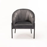 MIKO VELVET CHAIR - GREY