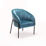 MIKO VELVET CHAIR - PETROL BLUE