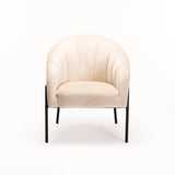 MIKO VELVET CHAIR - CREAM