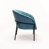 MIKO VELVET CHAIR - PETROL BLUE