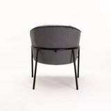 MIKO VELVET CHAIR - GREY