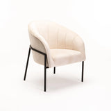 MIKO VELVET CHAIR - CREAM