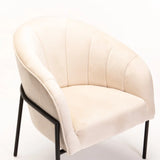 MIKO VELVET CHAIR - CREAM