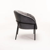 MIKO VELVET CHAIR - GREY