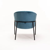 MIKO VELVET CHAIR - PETROL BLUE