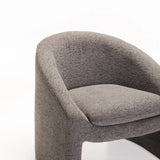 MILA SPECKLED FABRIC CHAIR - DARK GREY