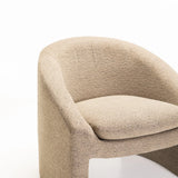 MILA SPECKLED FABRIC CHAIR - LATTE