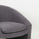 MILA SPECKLED FABRIC CHAIR - DARK GREY
