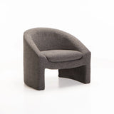 MILA SPECKLED FABRIC CHAIR - DARK GREY