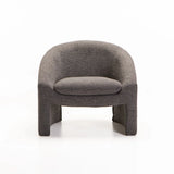 MILA SPECKLED FABRIC CHAIR - DARK GREY