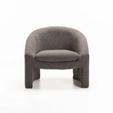 MILA SPECKLED FABRIC CHAIR - DARK GREY