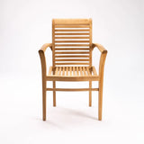 MILAN AB TEAK STACKING ARMCHAIR