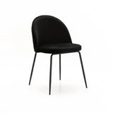 MILLIE VELVET DINING CHAIR - BLACK