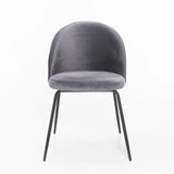 MILLIE VELVET DINING CHAIR - GREY