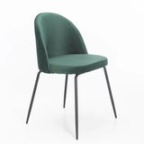 MILLIE VELVET DINING CHAIR - FOREST GREEN