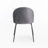 MILLIE VELVET DINING CHAIR - GREY