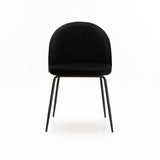 MILLIE VELVET DINING CHAIR - BLACK