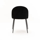MILLIE VELVET DINING CHAIR - BLACK