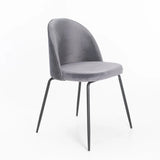 MILLIE VELVET DINING CHAIR - GREY
