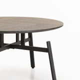 MIMI 80cm ROUND COFFEE TABLE - EBONY