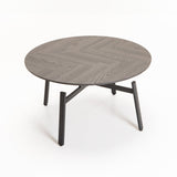 MIMI 80cm ROUND COFFEE TABLE - EBONY