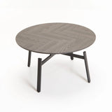 MIMI 80cm ROUND COFFEE TABLE - EBONY