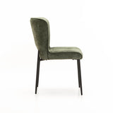 MODENA FABRIC DINING CHAIR - GREEN