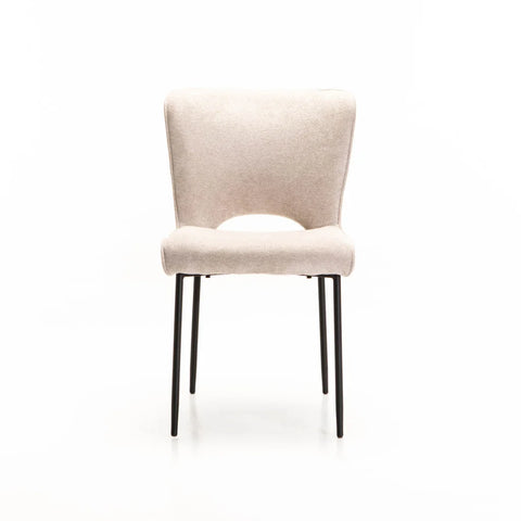 MODENA FABRIC DINING CHAIR - CREAM