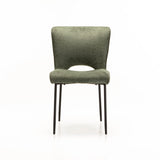 MODENA FABRIC DINING CHAIR - GREEN