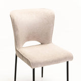MODENA FABRIC DINING CHAIR - CREAM
