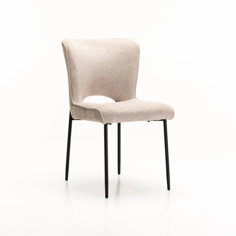 MODENA FABRIC DINING CHAIR - CREAM