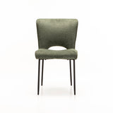 MODENA FABRIC DINING CHAIR - GREEN
