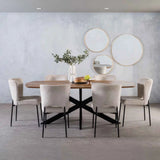 MODENA FABRIC DINING CHAIR - CREAM