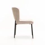 MODENA FABRIC DINING CHAIR - CREAM