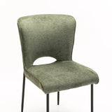 MODENA FABRIC DINING CHAIR - GREEN