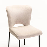 MODENA FABRIC DINING CHAIR - CREAM