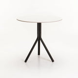 MONT 80cm ROUND STONE TOP DINING TABLE - WHITE