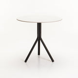 MONT 80cm ROUND STONE TOP DINING TABLE - WHITE